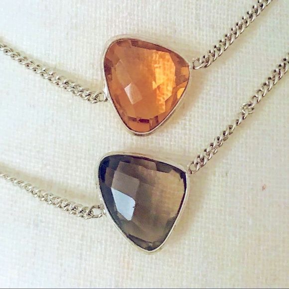 NEW! VIBRANT MULTICOLORED GLASS LONG 925 NECKLACE - Picture 4 of 7